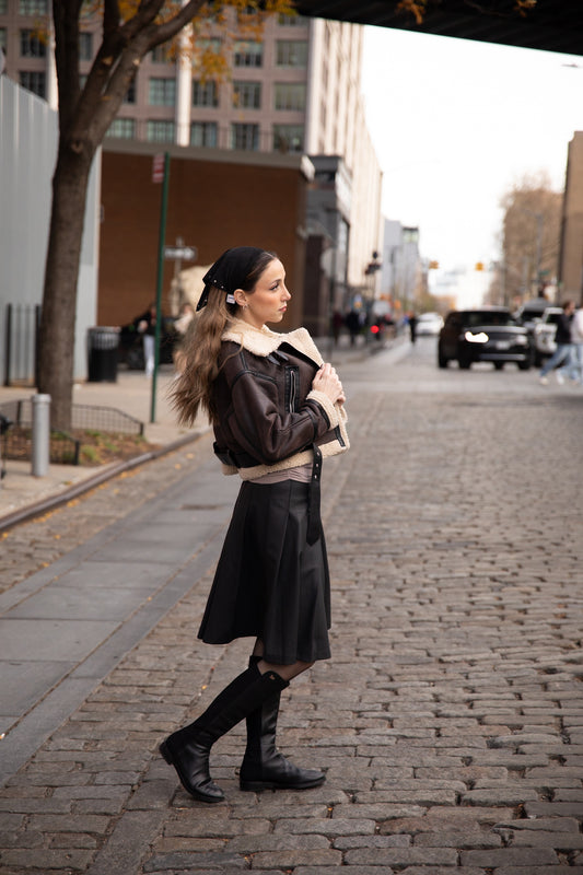 Suede Stud Bandana (Black)