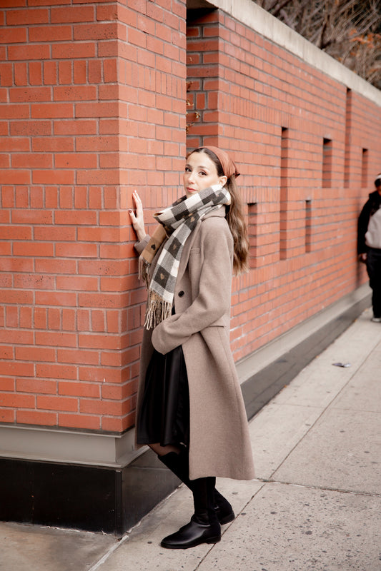 Suede Stud Bandana (Brown)