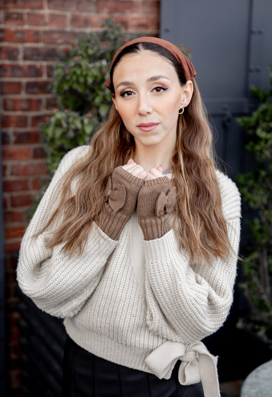 Fingerless Bow Gloves