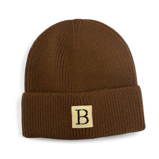 Brown Beanie Sherpa Logo