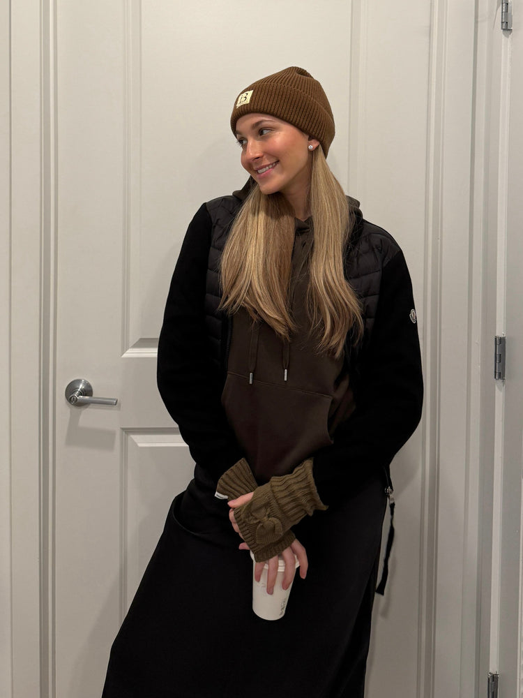 Brown Beanie Sherpa Logo