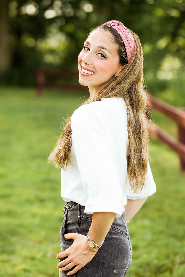 Light Pink Solid Knot Headband