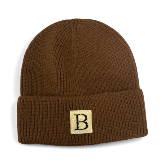 Brown Beanie Sherpa Logo