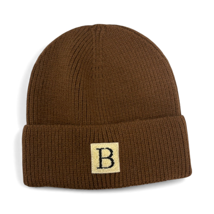 Brown Beanie Sherpa Logo