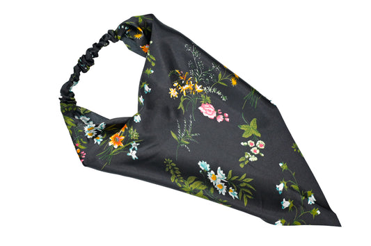 Black Silk Blossom Bandana