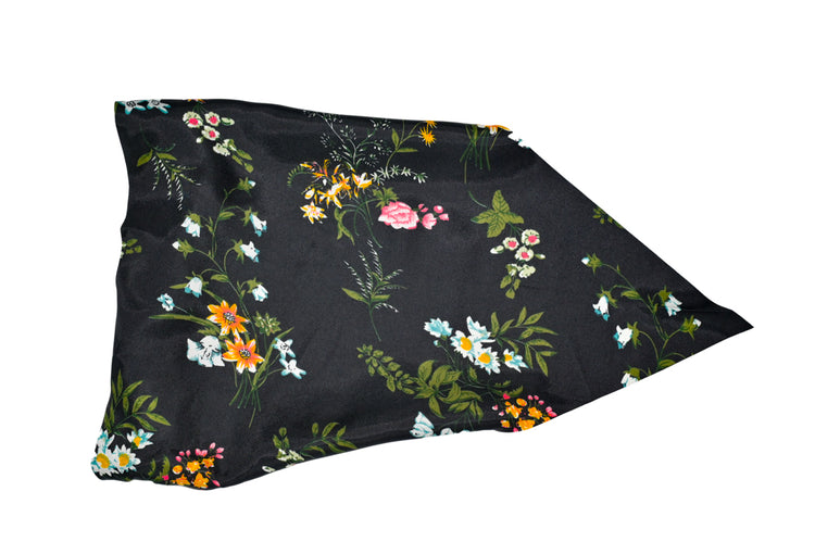 Black Silk Blossom Bandana