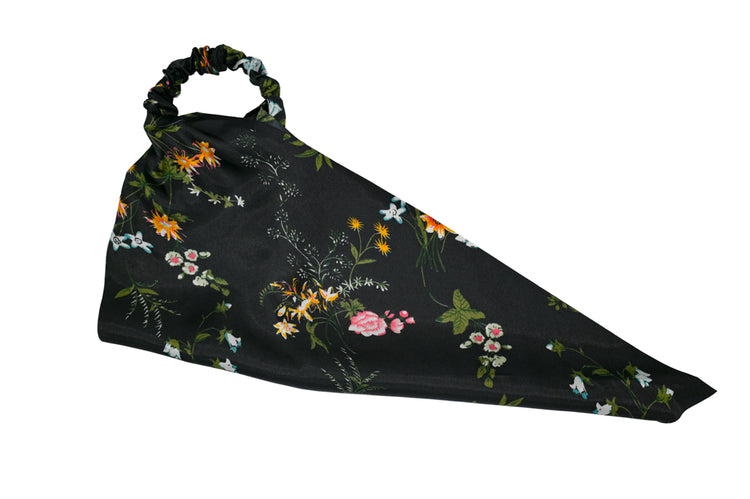 Black Silk Blossom Bandana