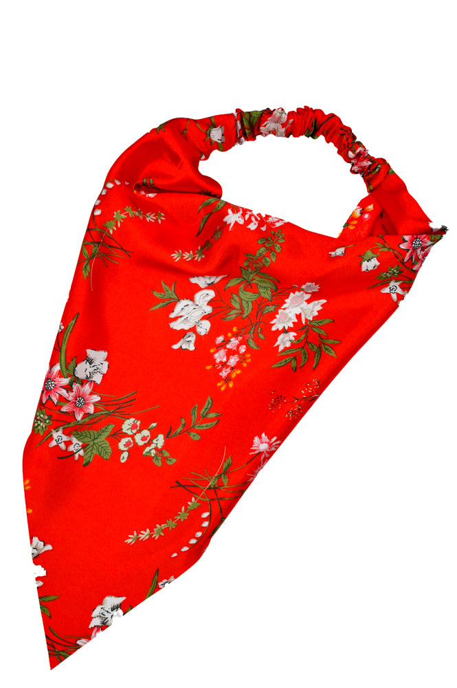 Red Silk Blossom Bandana