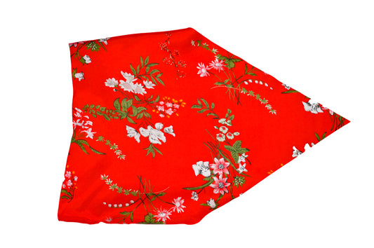 Red Silk Blossom Bandana