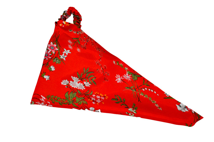 Red Silk Blossom Bandana