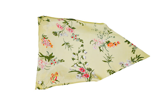 Cream/Off White Silk Blossom Bandana