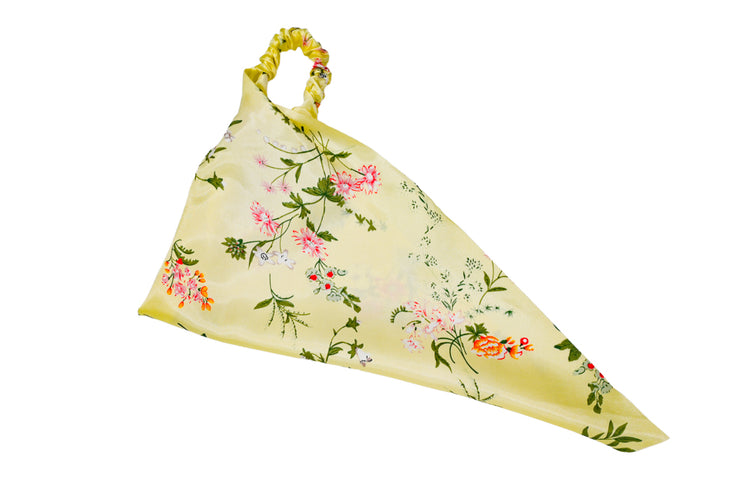 Cream/Off White Silk Blossom Bandana