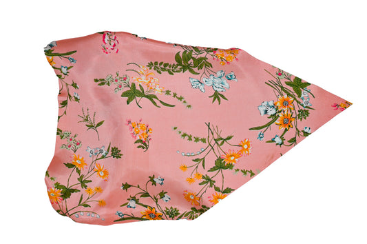 Pastel Pink Silk Blossom Bandana