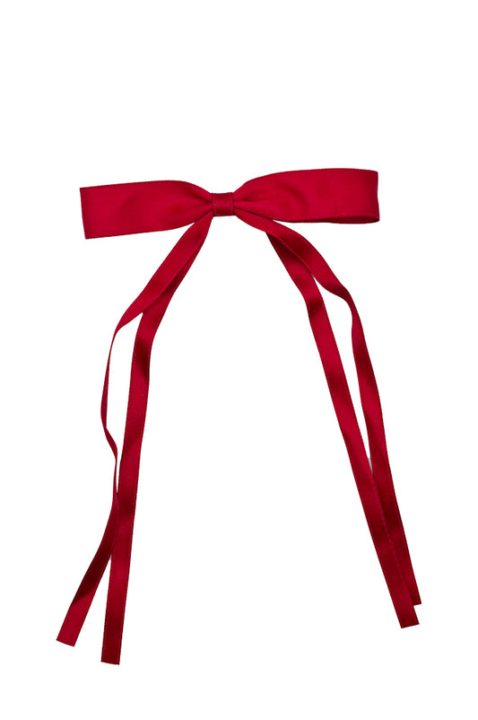 Burgundy Silk Bow