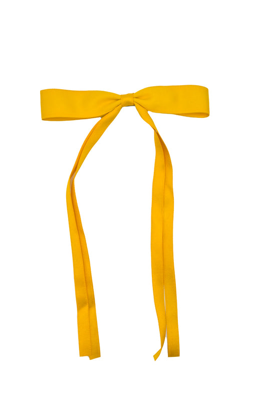 Mustard Silk Bow