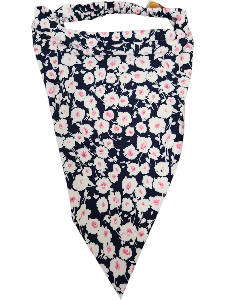 Navy Daisy Bandana