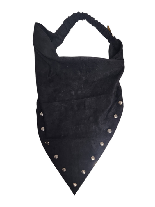 Suede Stud Bandana (Black)