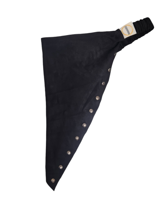 Suede Stud Bandana (Black)