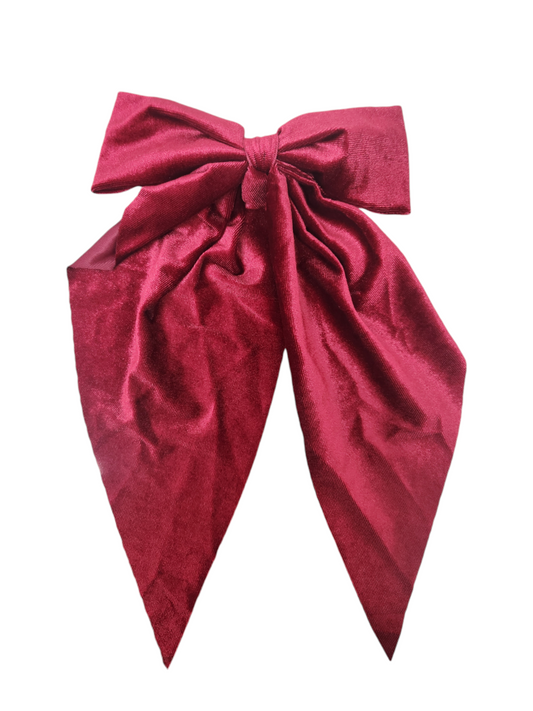 Velvet Bow (Burgundy)