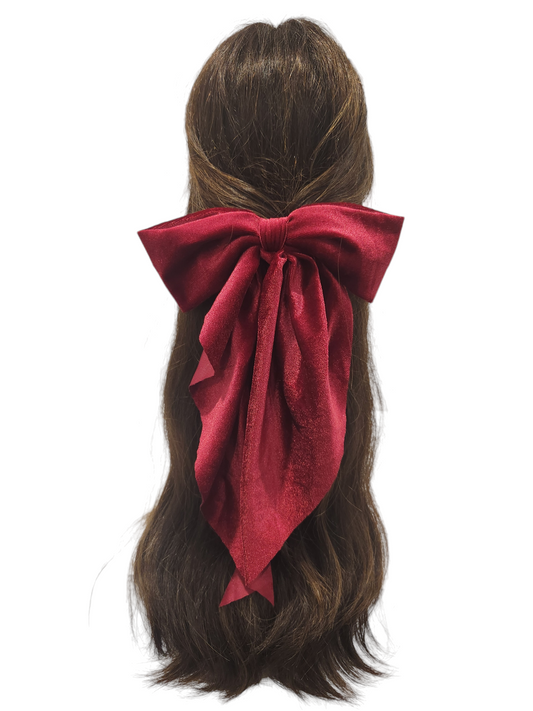 Velvet Bow (Burgundy)